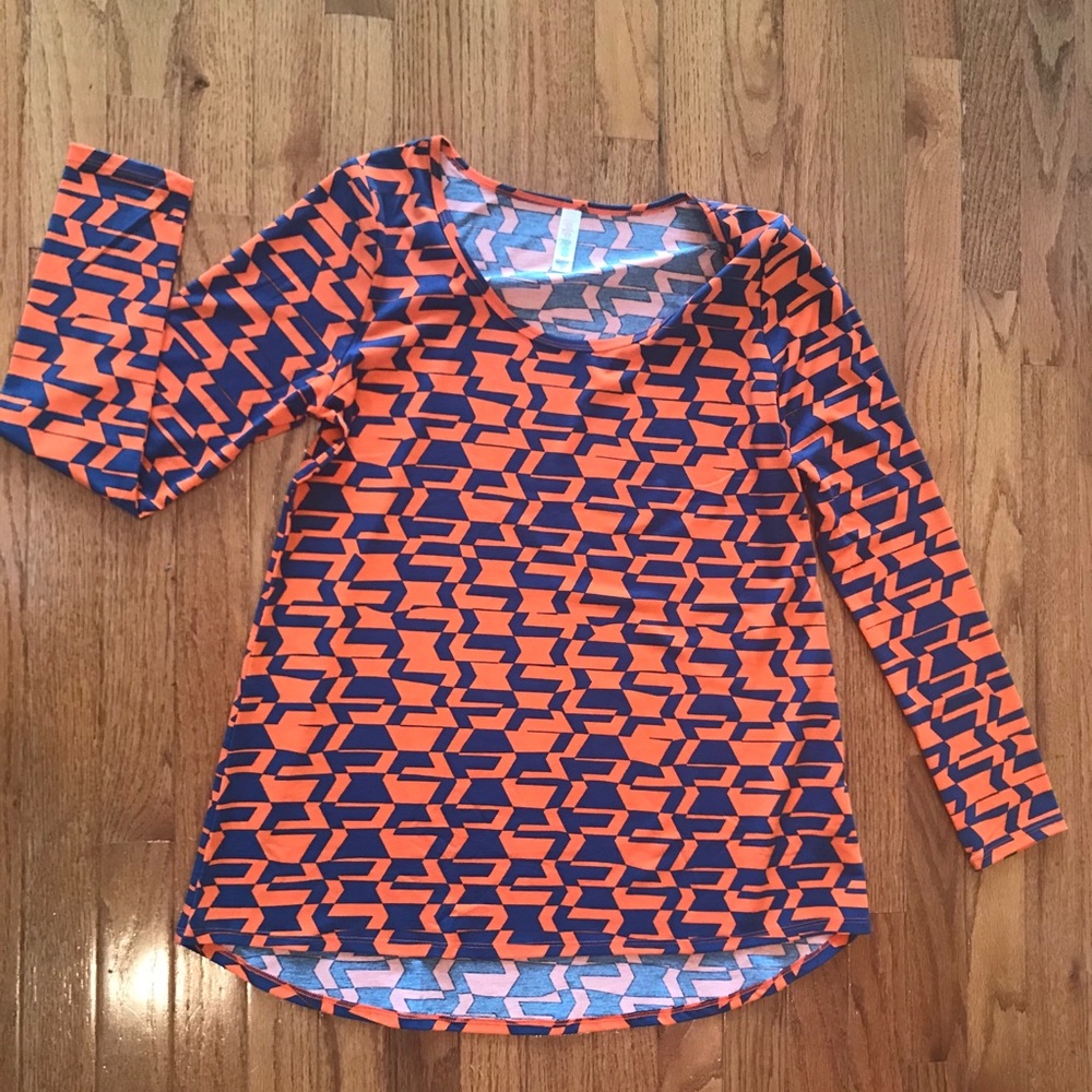 Navy and Orange Medium LuLaRoe Lynnae 🔵🟠